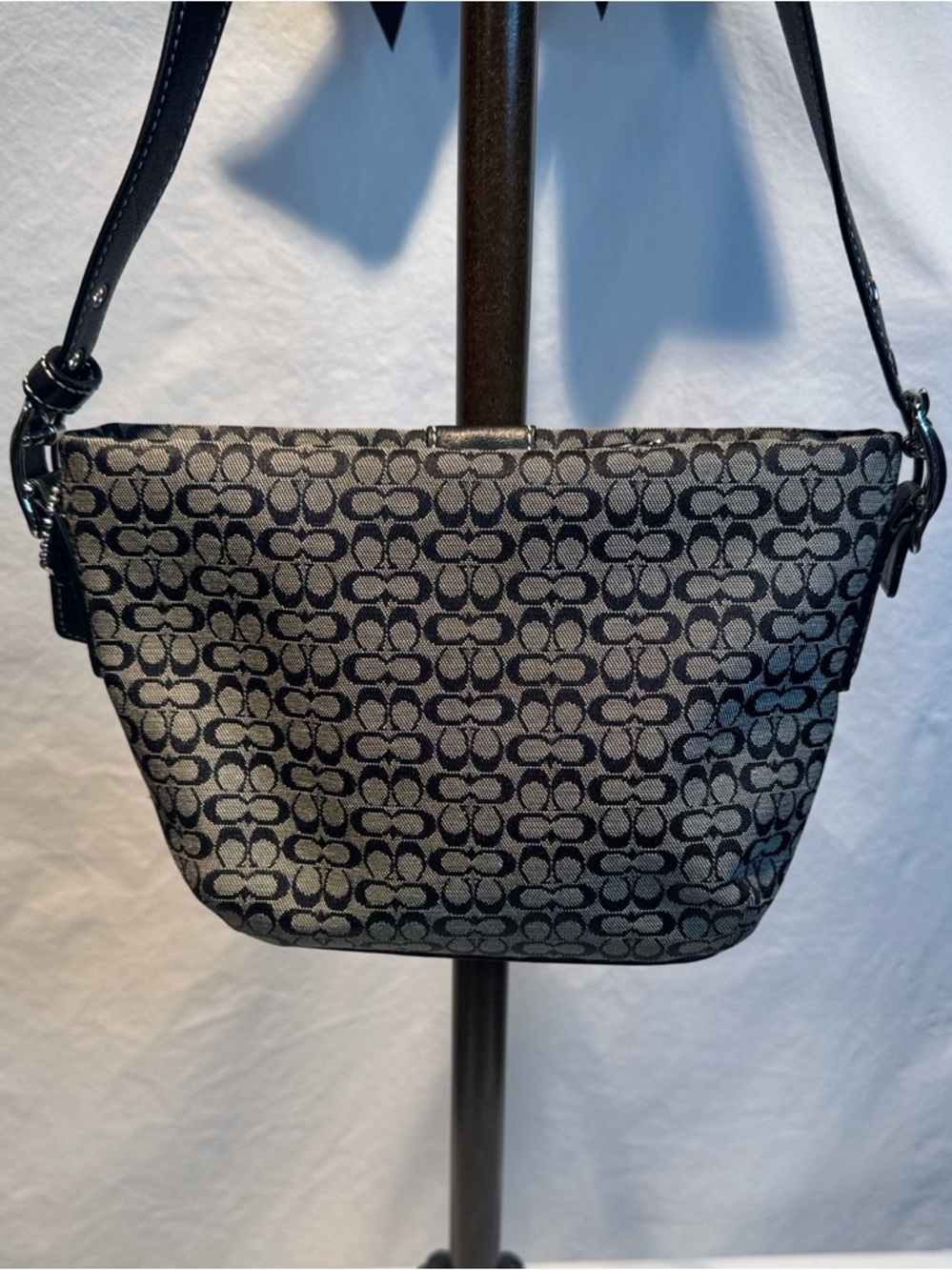 Coach Black and Gray Signature Jacquard Crossbody - Picture 3 of 13
